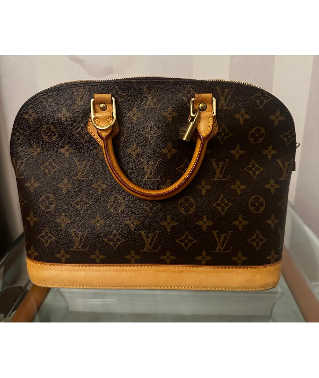 LOUIS VUITTON Коричневая сумка с короткими ручками, фото 2