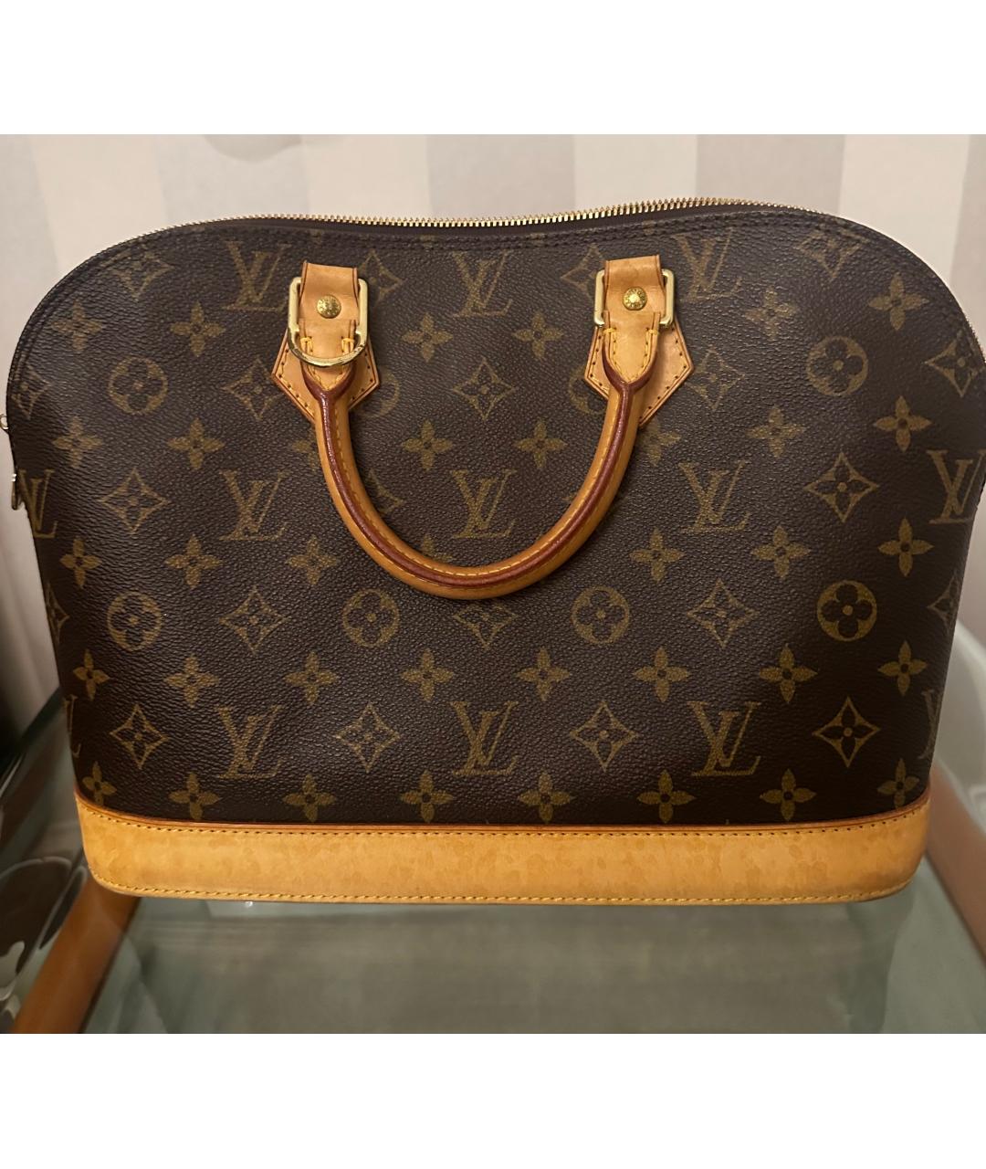 LOUIS VUITTON Коричневая сумка с короткими ручками, фото 6