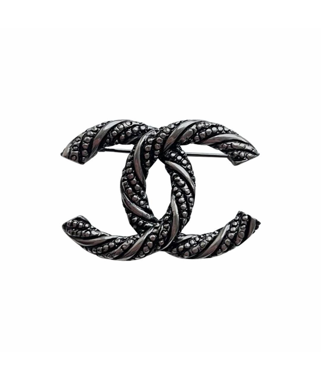 CHANEL Серебряная металлическая булавка / брошь, фото 1