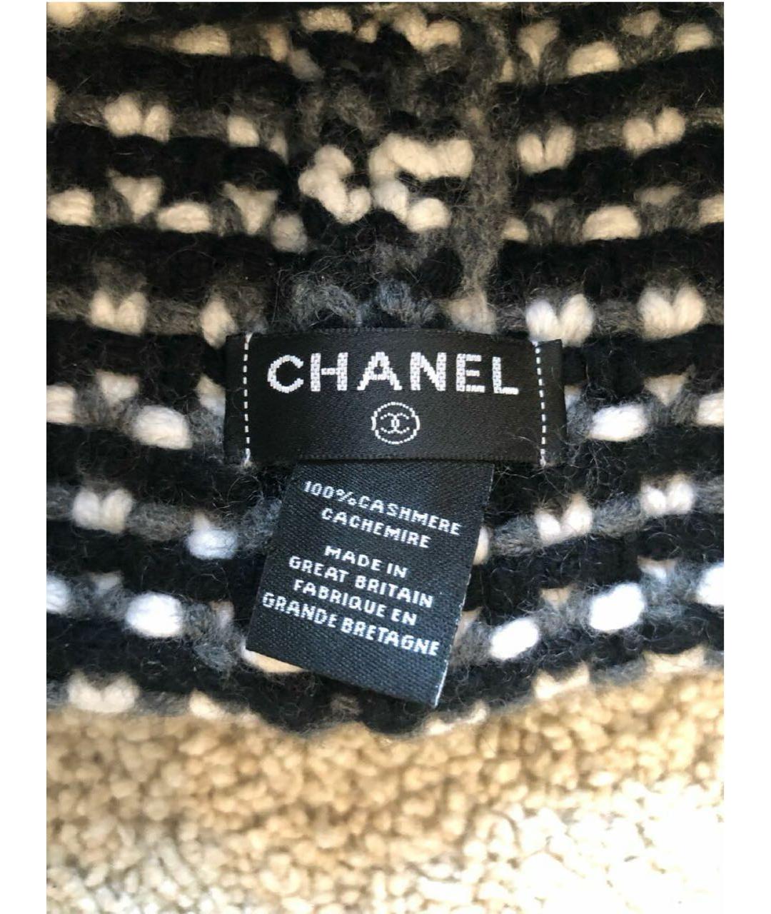 CHANEL Черная кашемировая шапка, фото 4