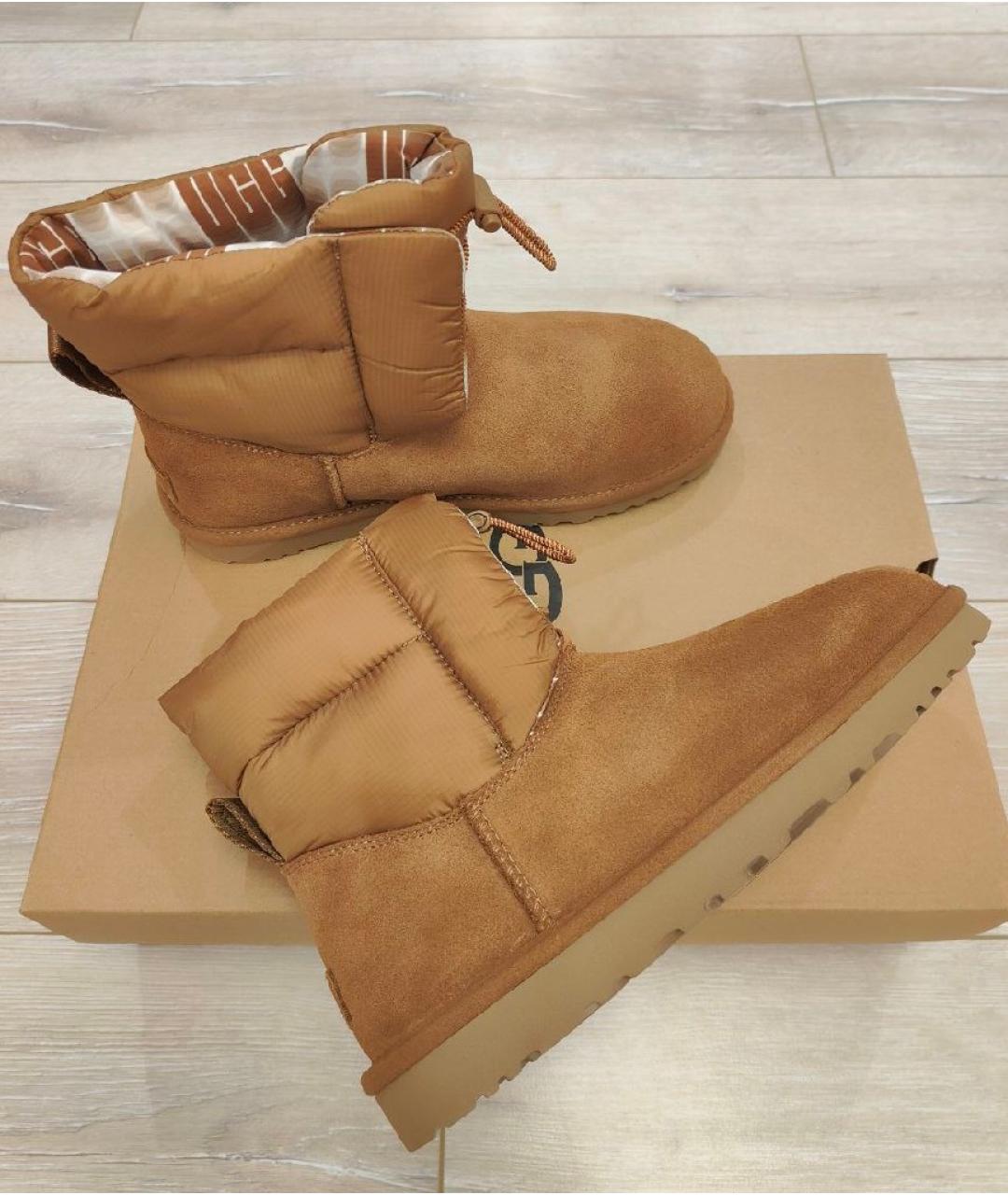 UGG AUSTRALIA Бежевые замшевые ботинки, фото 4