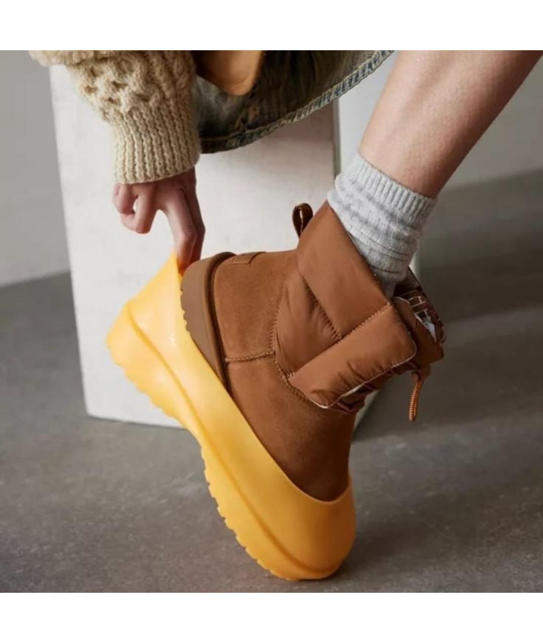 UGG AUSTRALIA Бежевые замшевые ботинки, фото 7