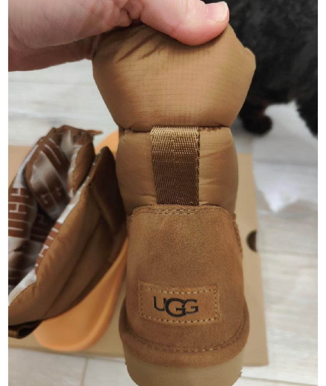 UGG AUSTRALIA Бежевые замшевые ботинки, фото 6