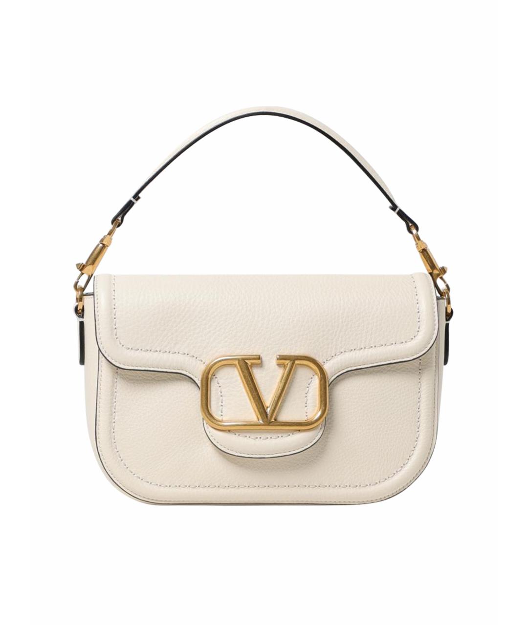 VALENTINO Бежевая кожаная сумка через плечо, фото 1