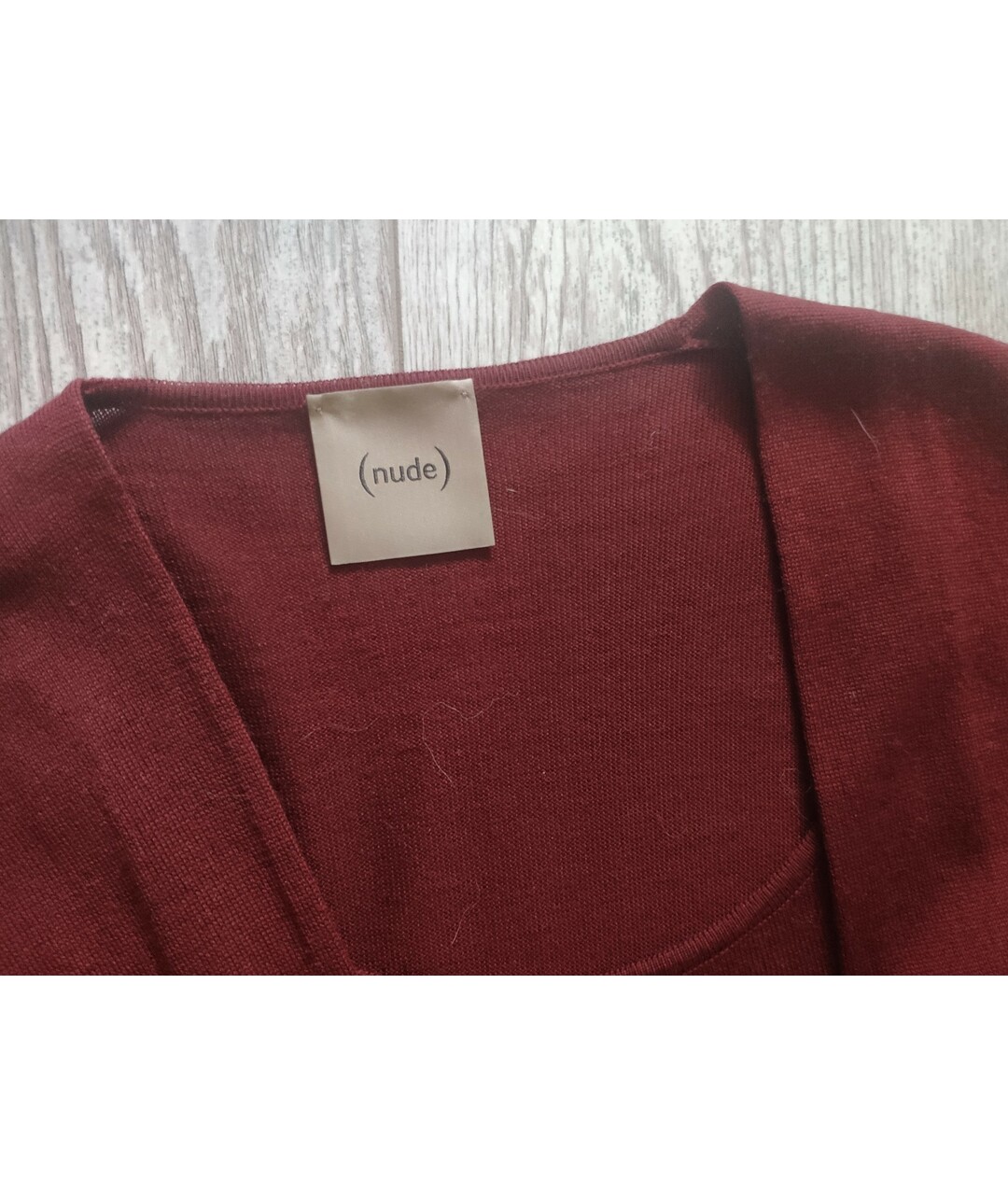 NUDE Бордовый шерстяной джемпер / свитер, фото 3