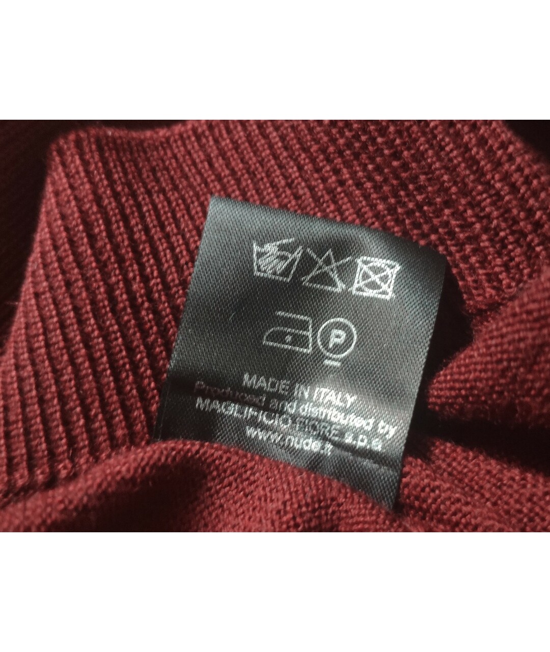NUDE Бордовый шерстяной джемпер / свитер, фото 7
