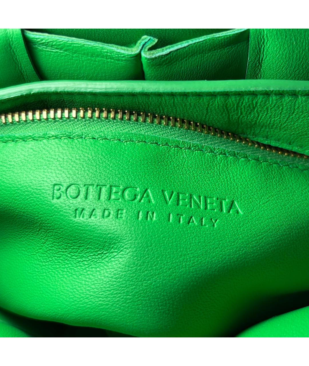 BOTTEGA VENETA Зеленая кожаная сумка через плечо, фото 8