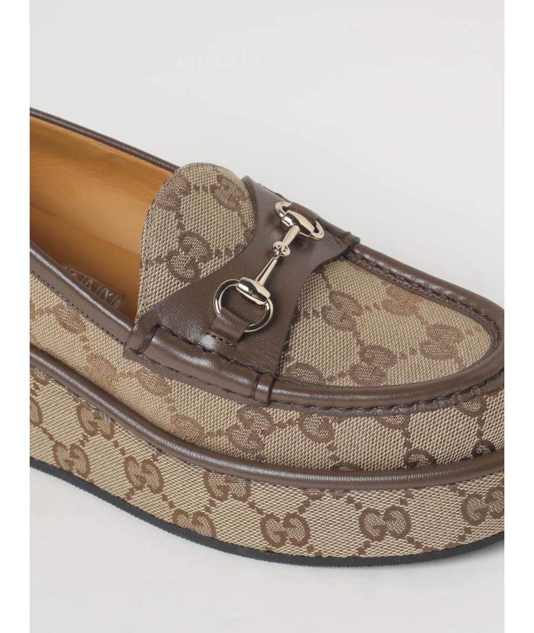 GUCCI Бежевые лоферы, фото 4