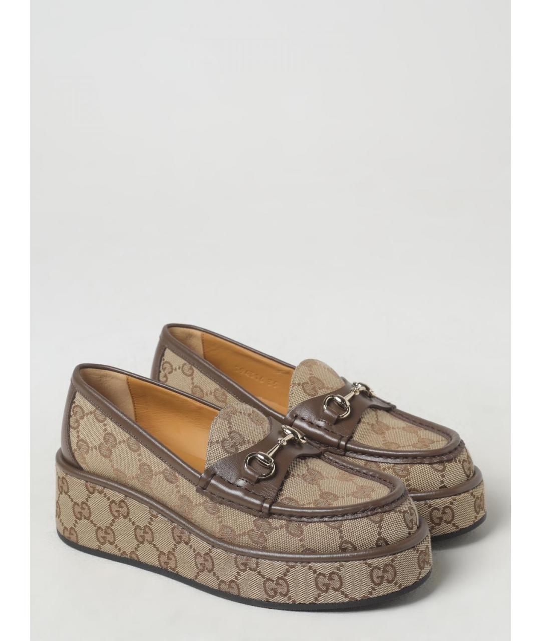 GUCCI Бежевые лоферы, фото 2