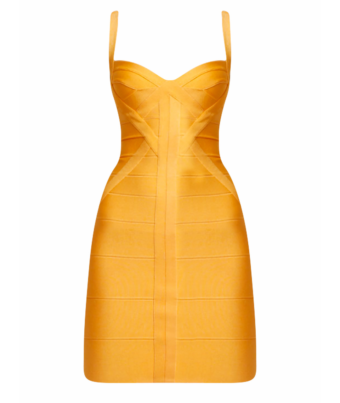 HERVE LEGER Оранжевое вискозное повседневное платье, фото 1