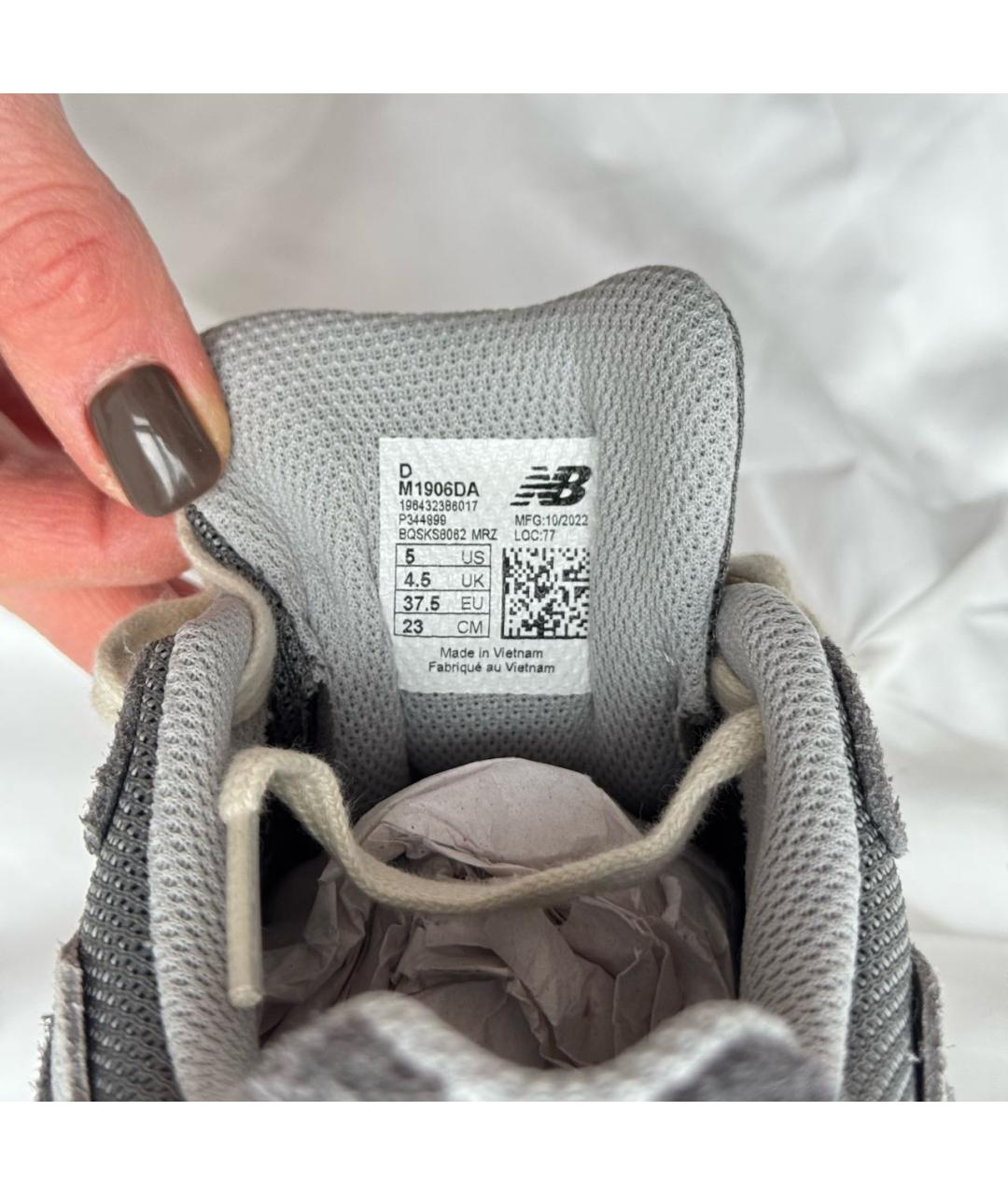 NEW BALANCE Антрацитовые замшевые кроссовки, фото 5