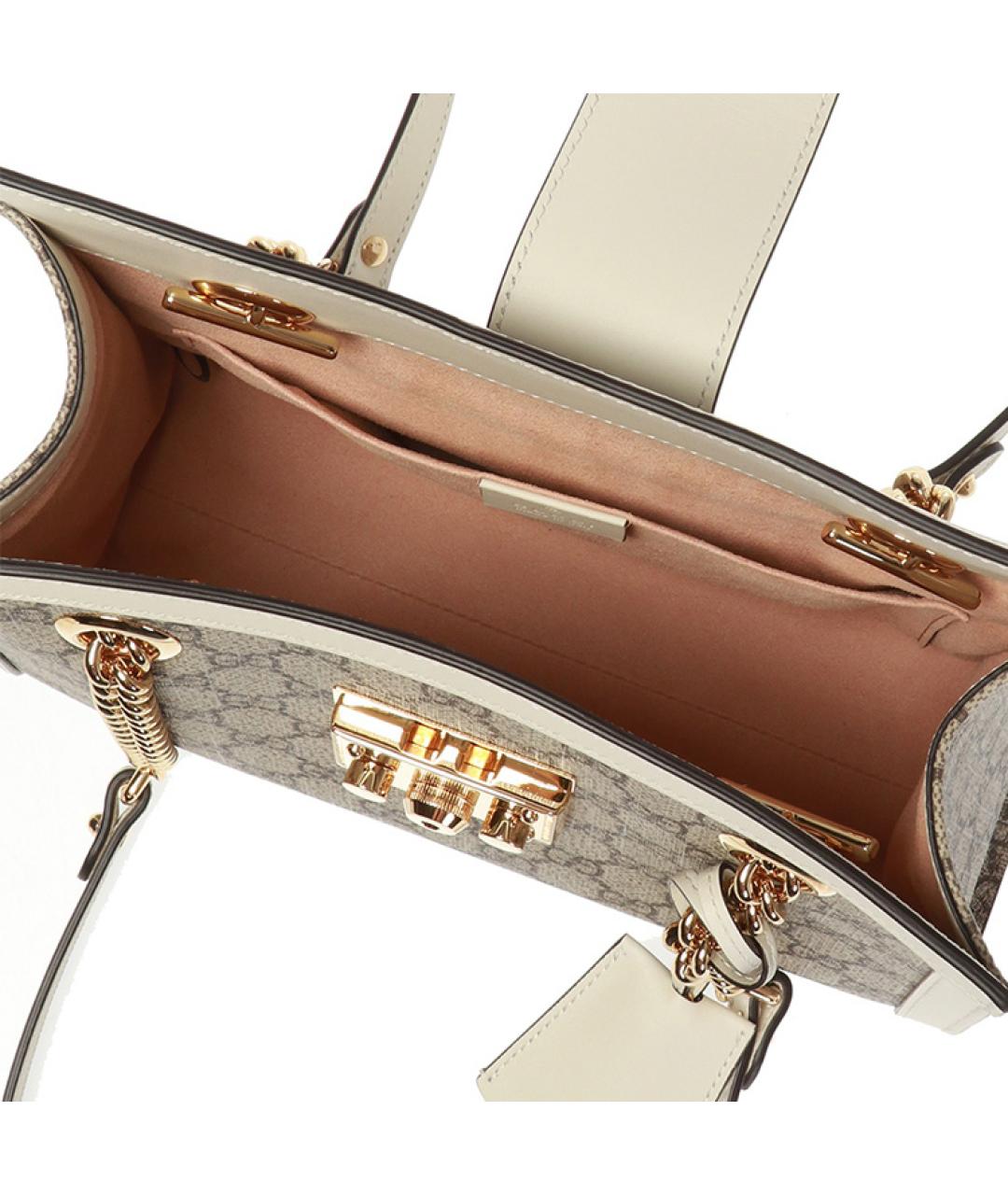 GUCCI Белая тканевая сумка через плечо, фото 4