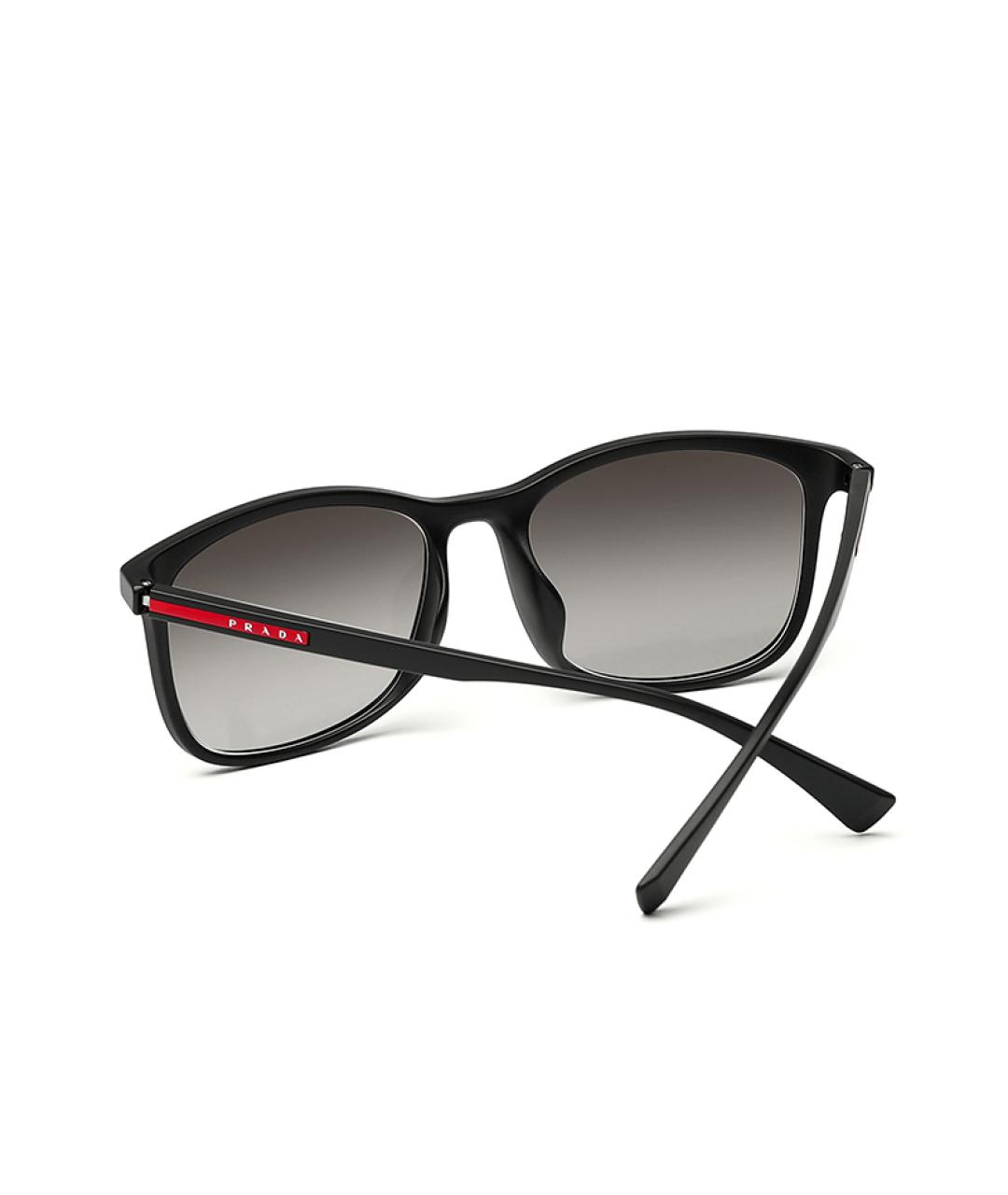 PRADA Черные пластиковые солнцезащитные очки, фото 3