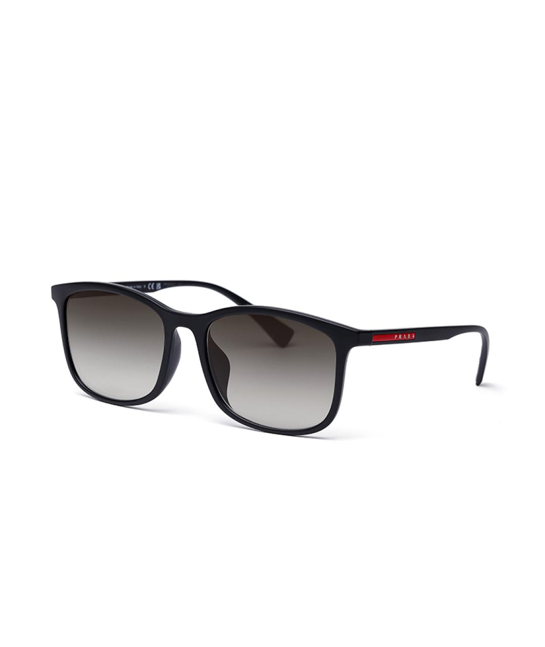 PRADA Черные пластиковые солнцезащитные очки, фото 1