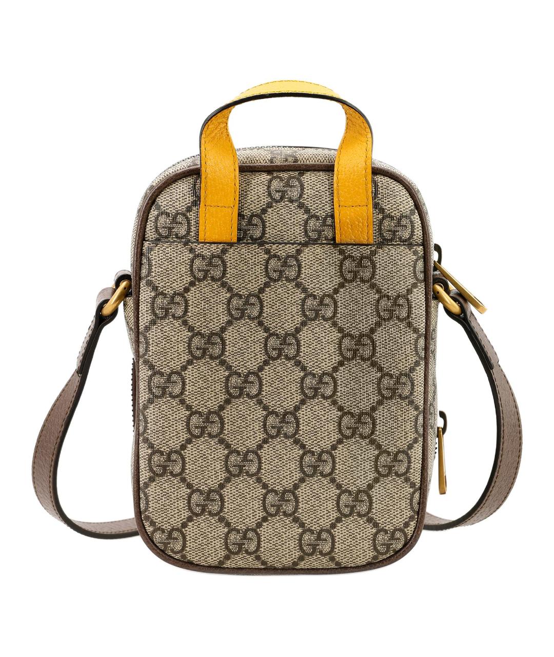 GUCCI Коричневая тканевая сумка на плечо, фото 5