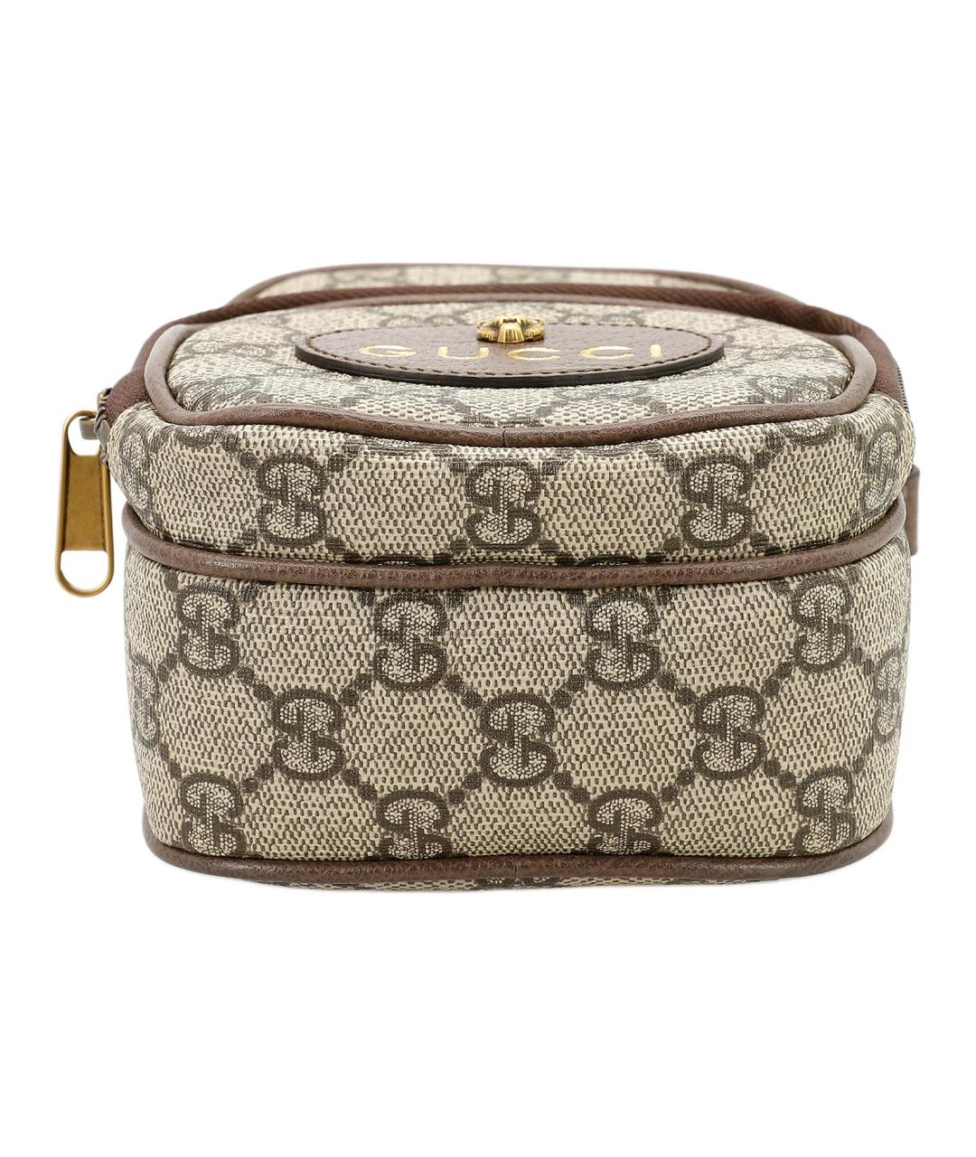 GUCCI Коричневая тканевая сумка на плечо, фото 6