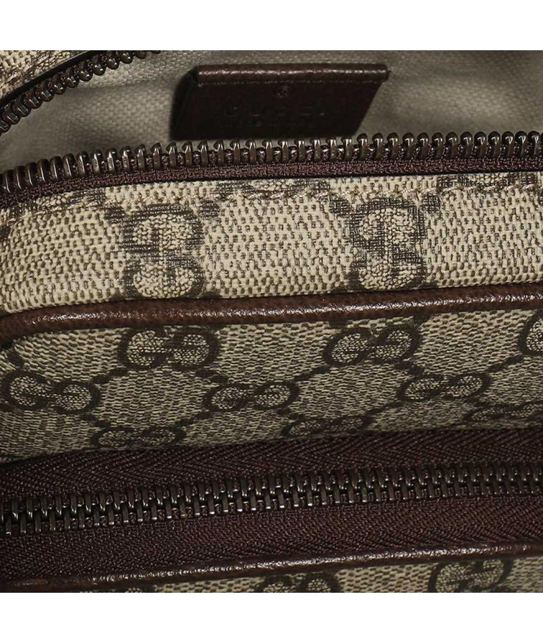 GUCCI Коричневая тканевая сумка на плечо, фото 7