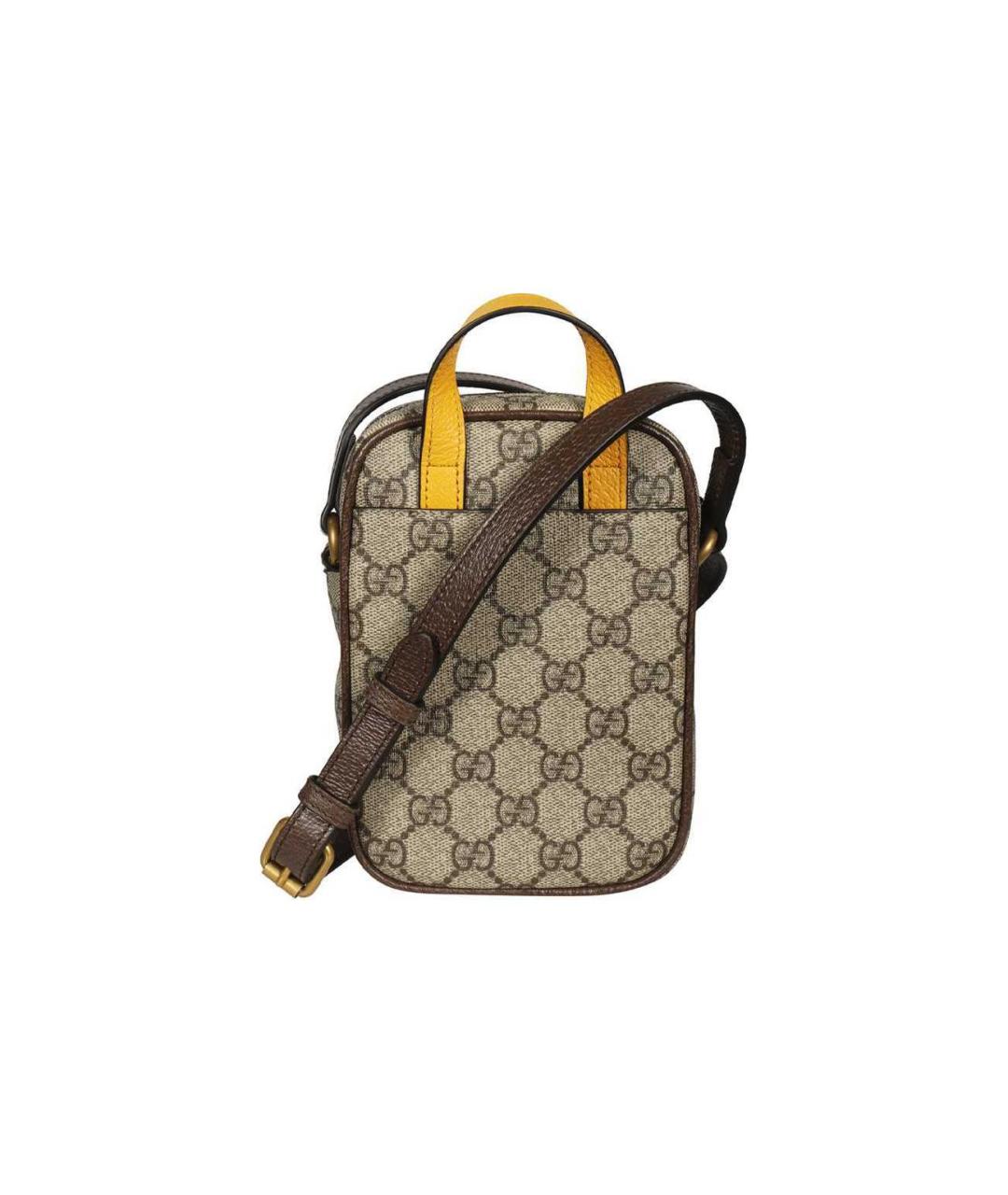 GUCCI Коричневая тканевая сумка на плечо, фото 4