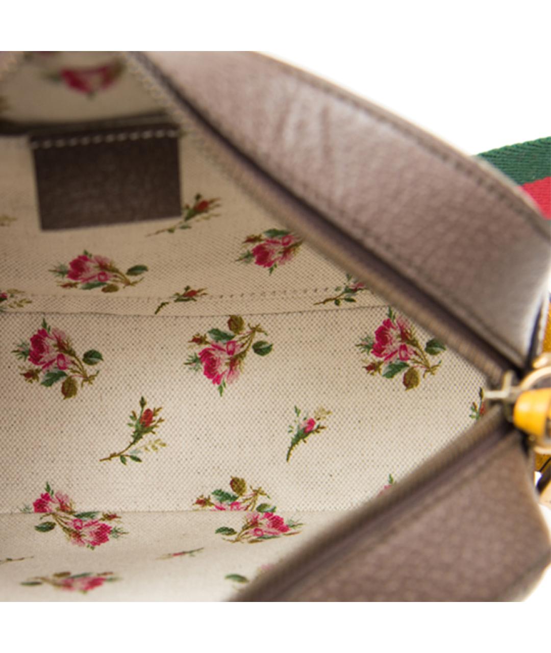 GUCCI Бежевая тканевая сумка через плечо, фото 5