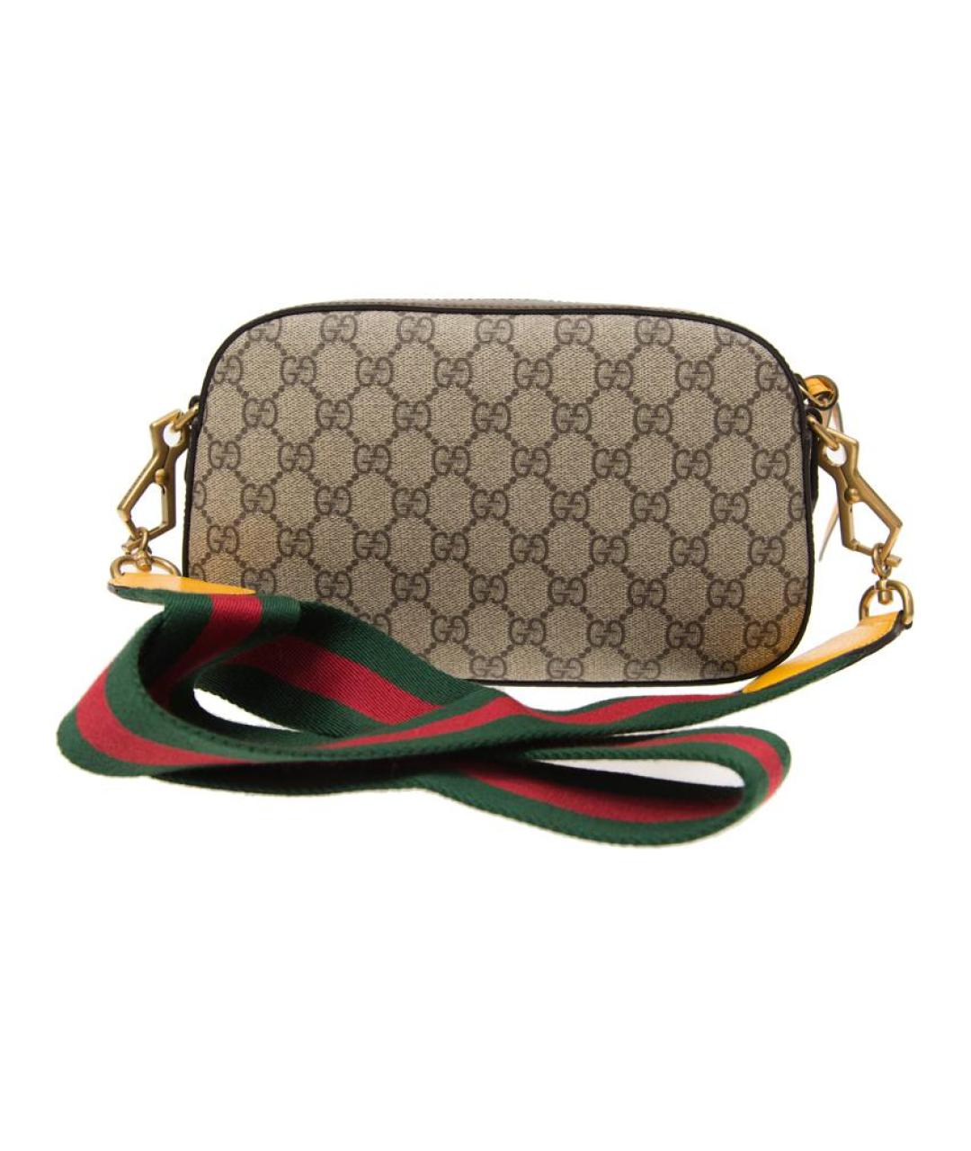GUCCI Бежевая тканевая сумка через плечо, фото 3