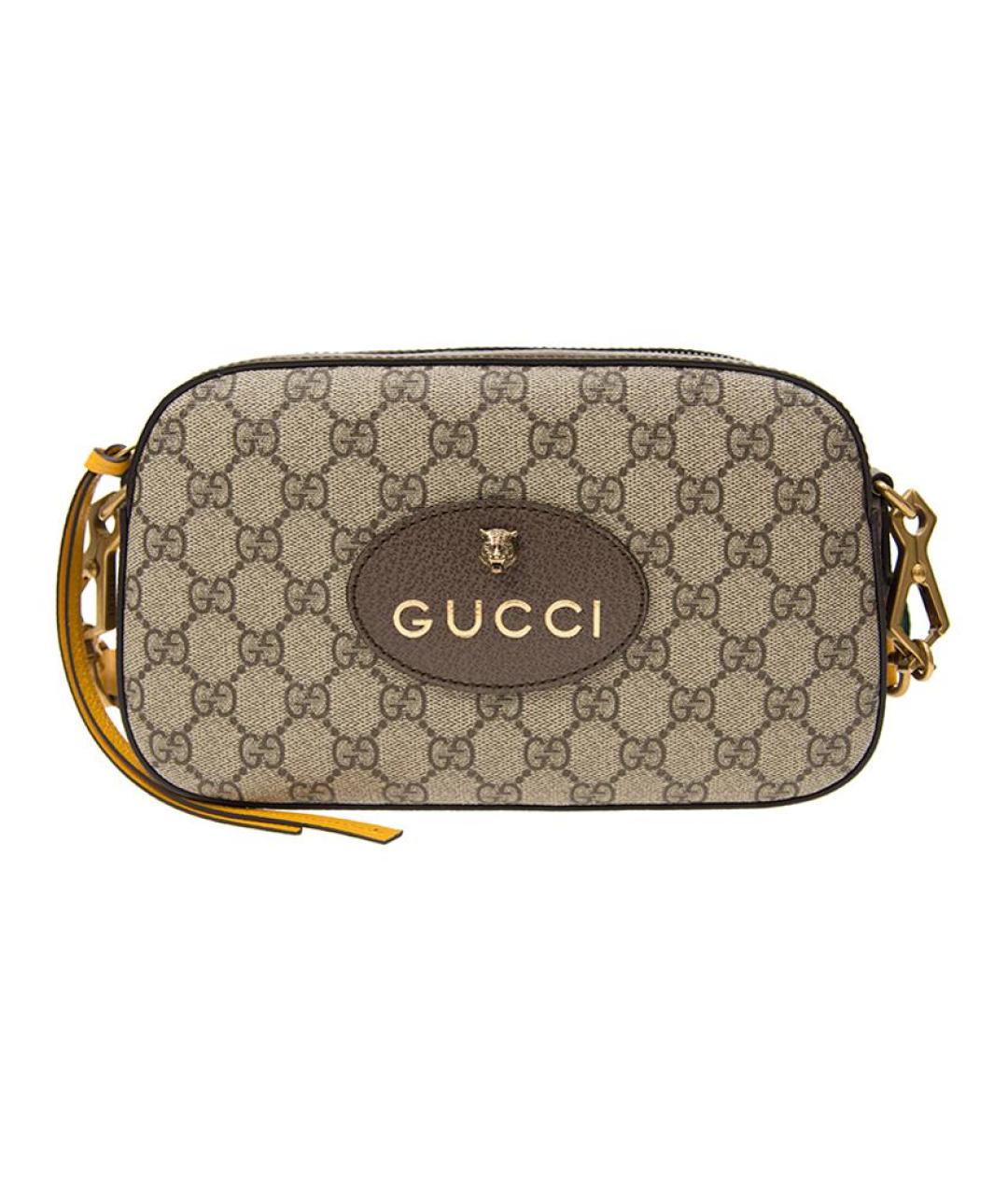GUCCI Бежевая тканевая сумка через плечо, фото 1