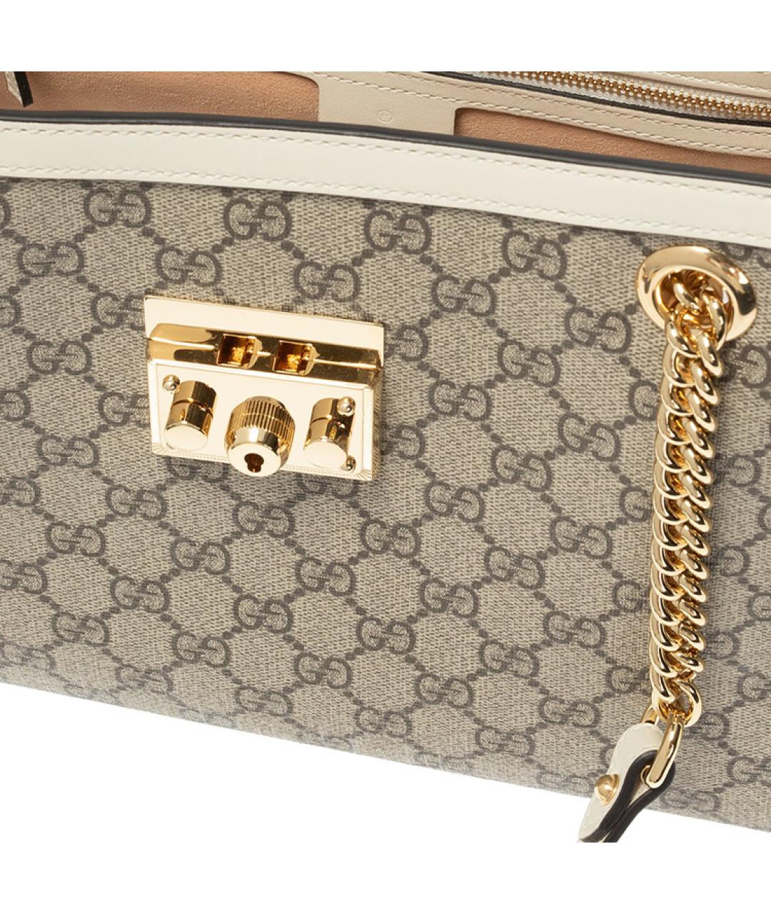 GUCCI Белая тканевая сумка через плечо, фото 4