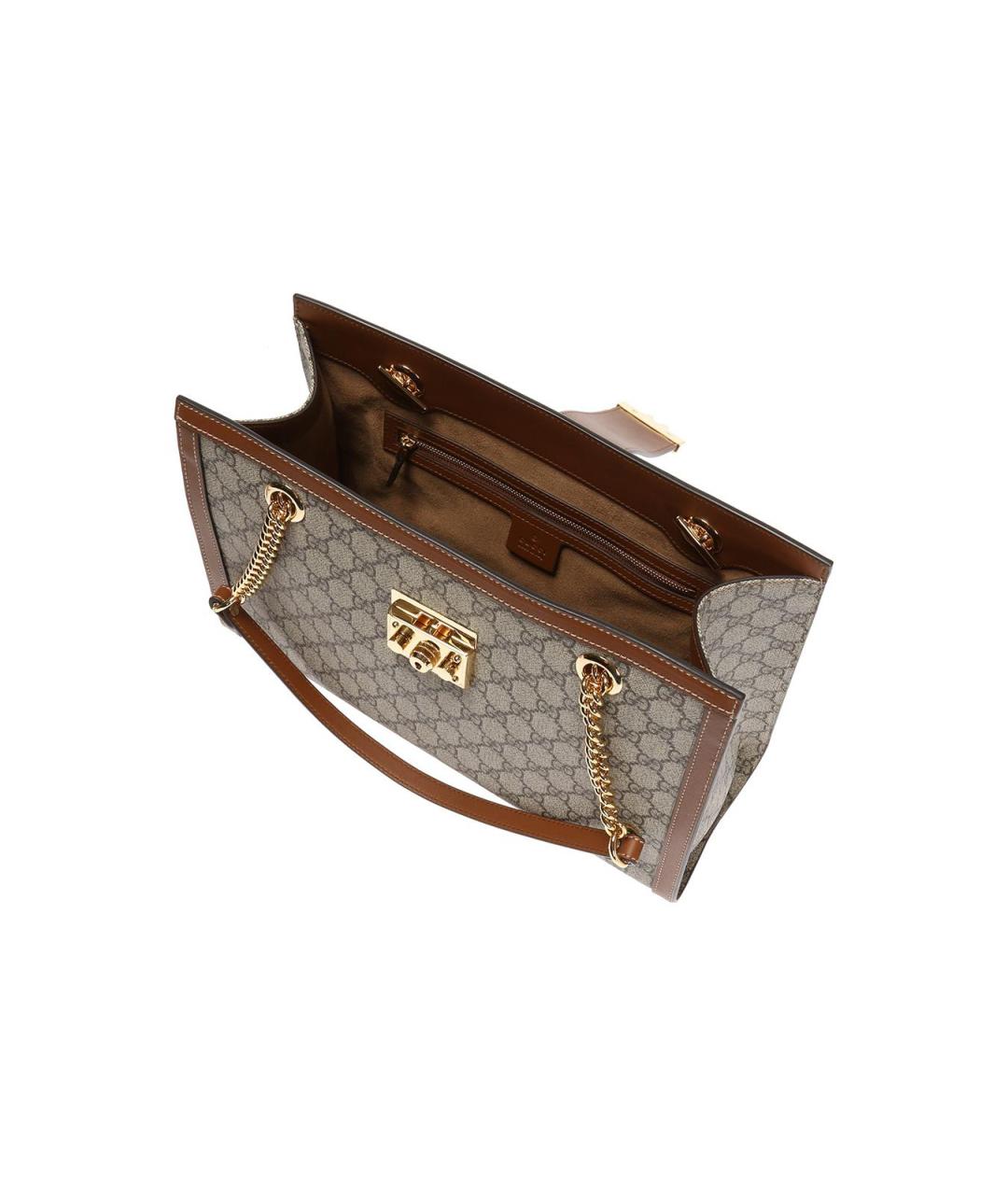 GUCCI Коричневая тканевая сумка через плечо, фото 4