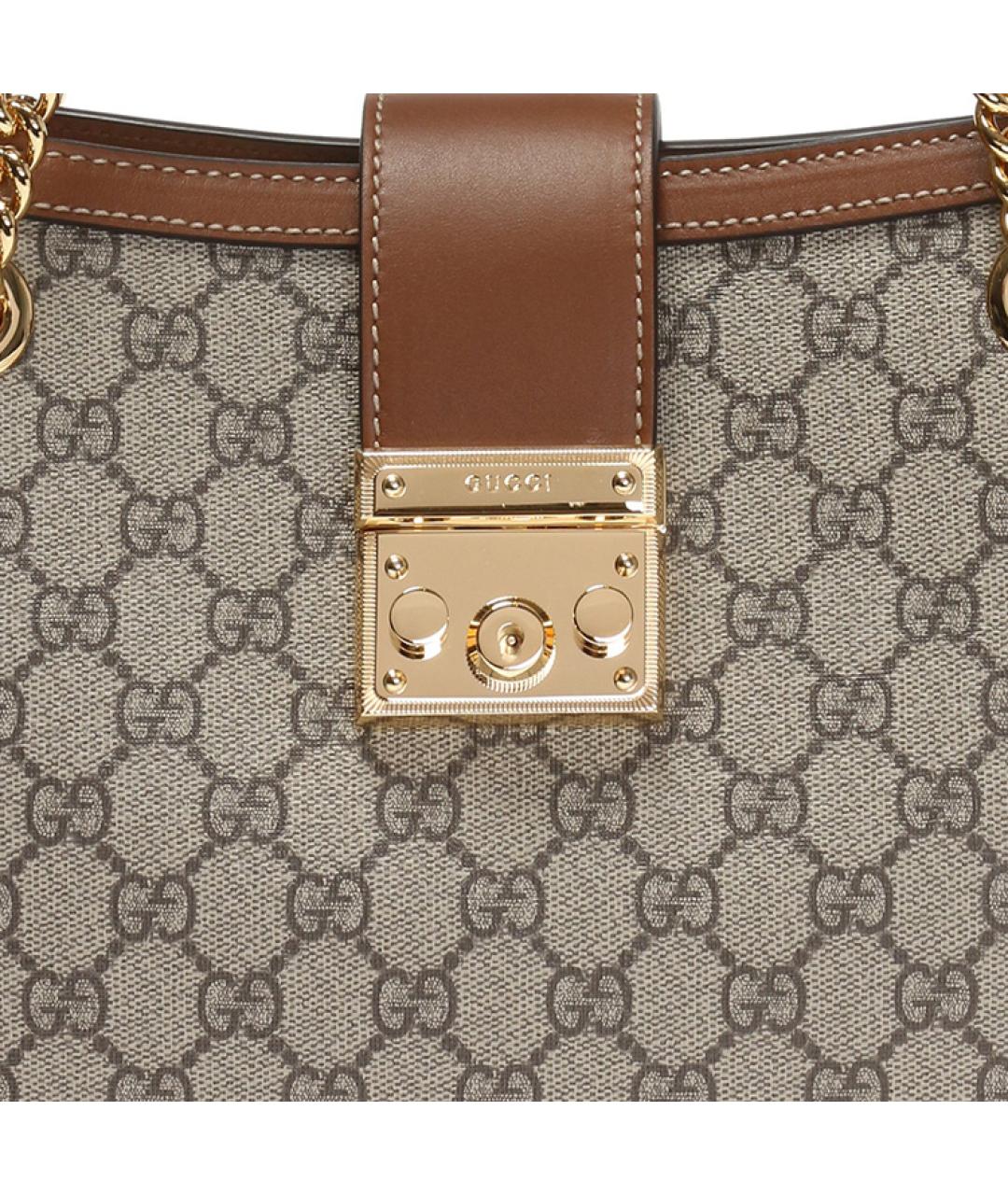 GUCCI Коричневая тканевая сумка через плечо, фото 5