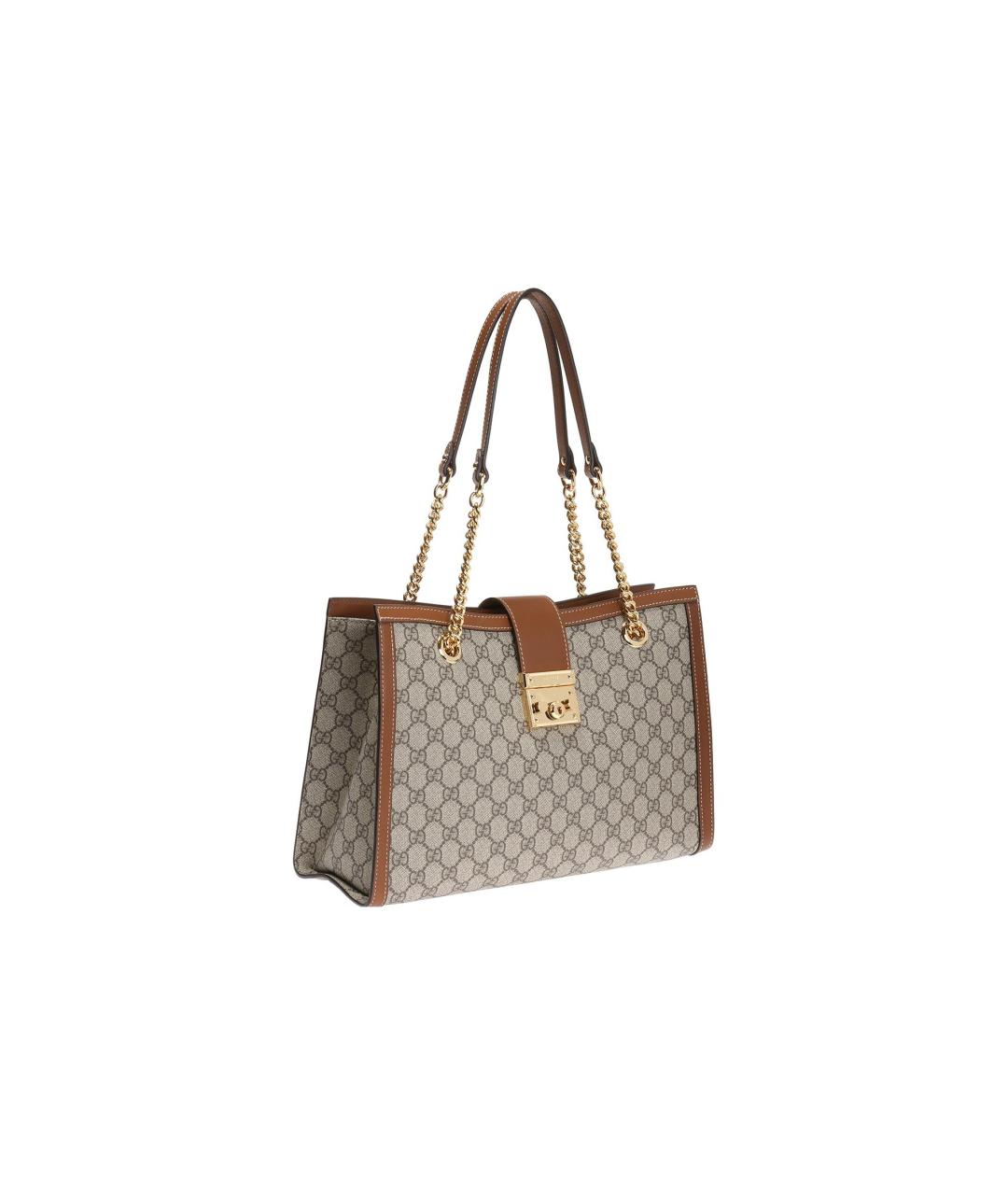 GUCCI Коричневая тканевая сумка через плечо, фото 2