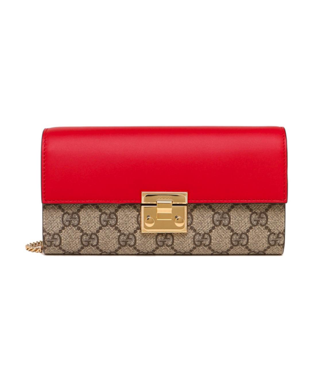 GUCCI Красная тканевая сумка через плечо, фото 1