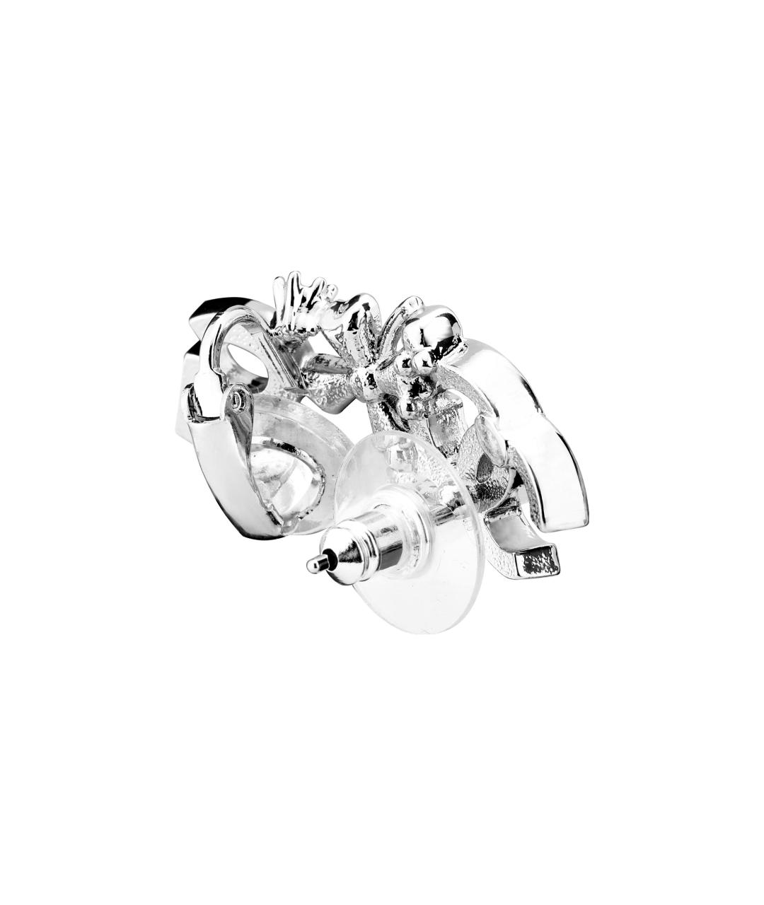 CHANEL Серебряные металлические серьги, фото 3