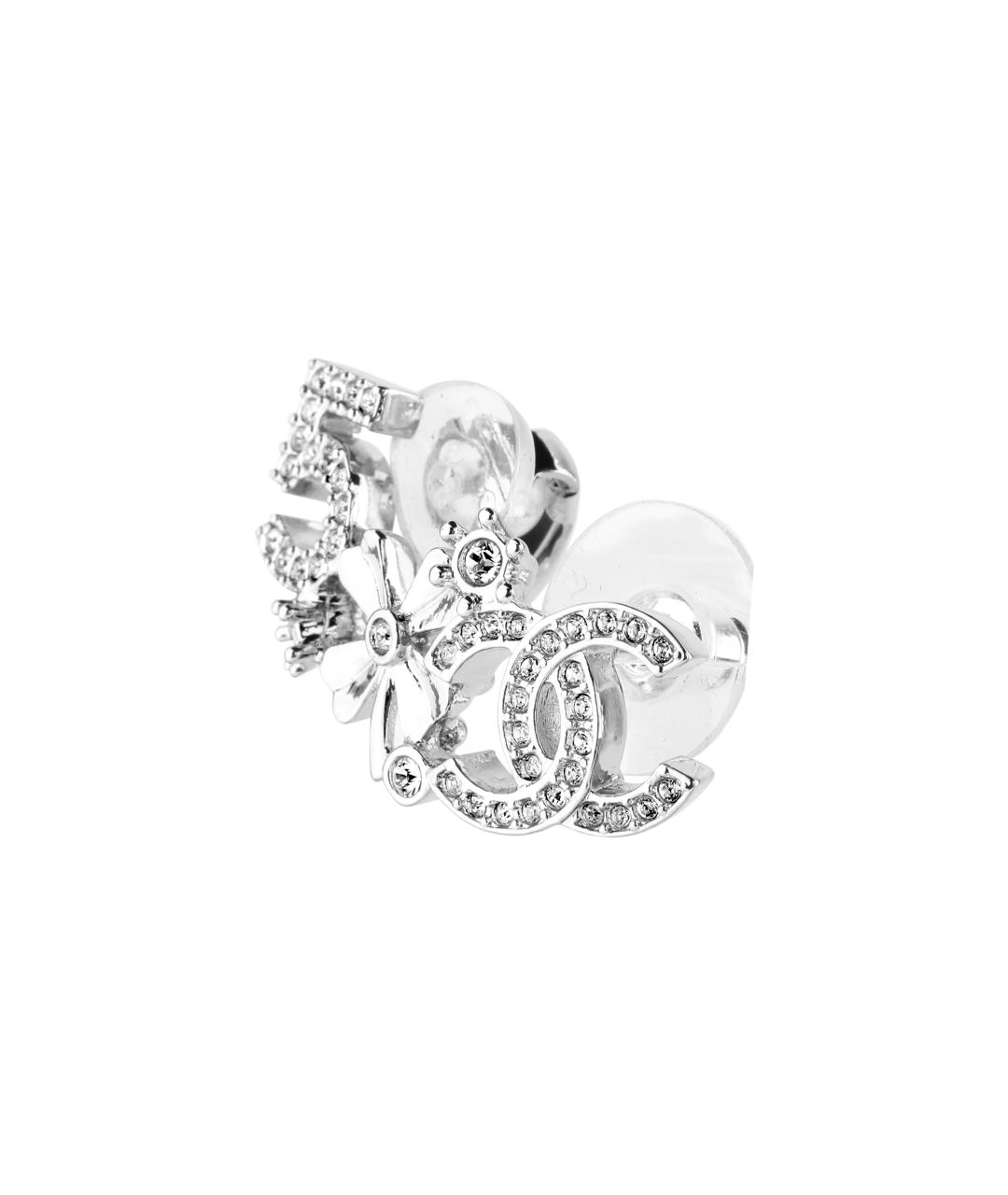 CHANEL Серебряные металлические серьги, фото 2