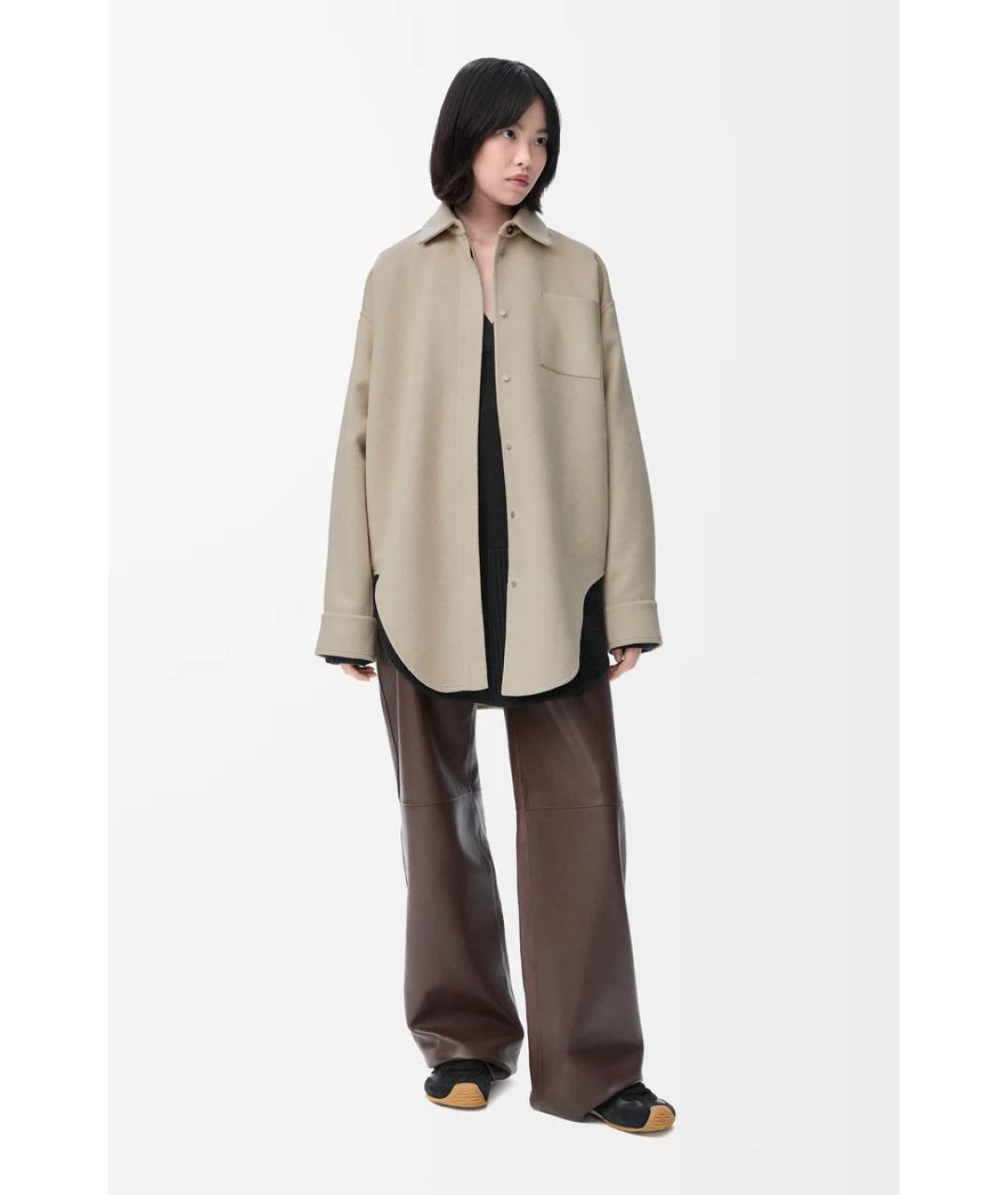 LOEWE Бежевая шерстяная рубашка, фото 2