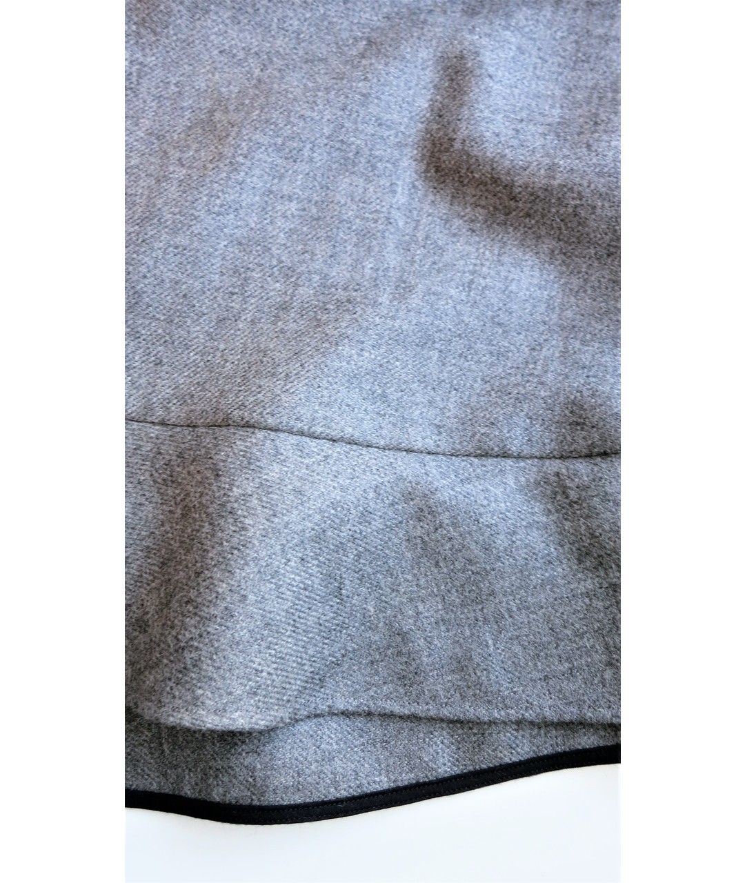 FRANCESCO SCOGNAMIGLIO Серая шерстяная юбка миди, фото 4