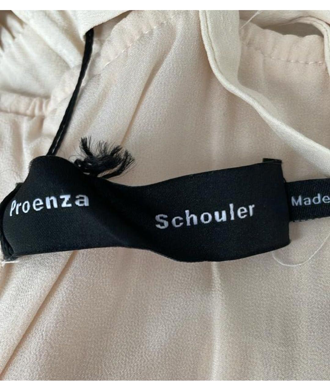 PROENZA SCHOULER Бежевое вискозное повседневное платье, фото 5