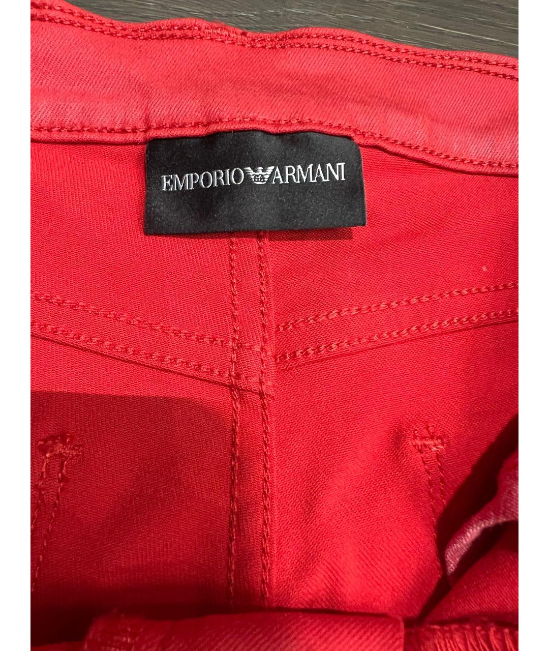 EMPORIO ARMANI Красные джинсы слим, фото 3