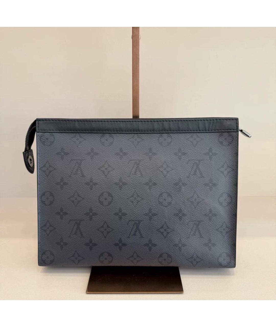 LOUIS VUITTON Серая кожаная папка для документов, фото 2