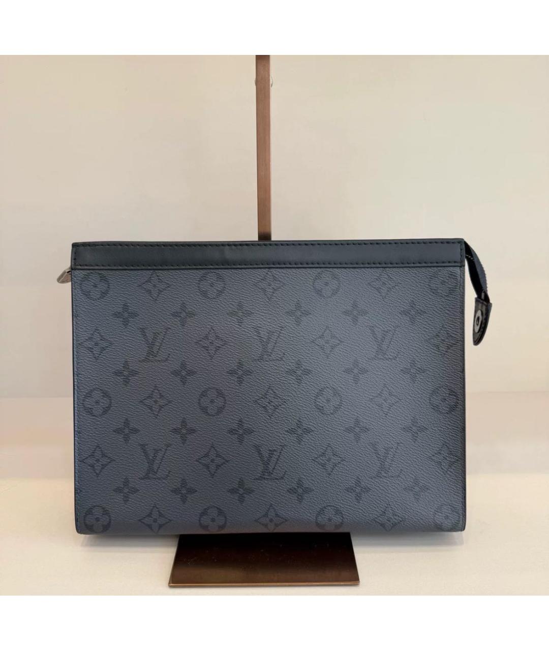 LOUIS VUITTON Серая кожаная папка для документов, фото 9