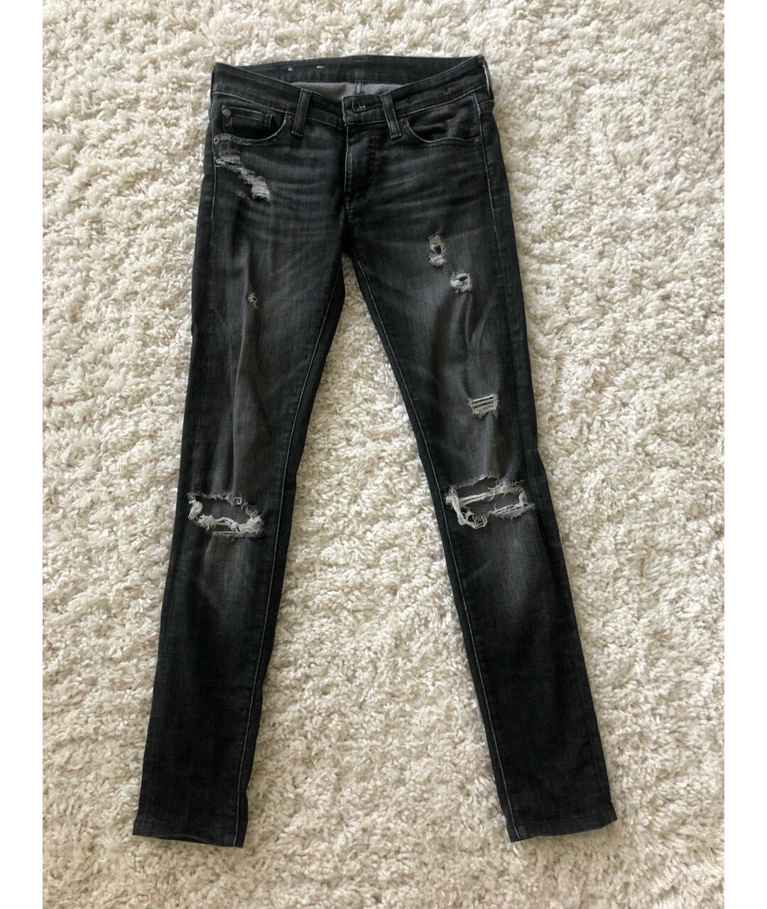 RALPH LAUREN DENIM & SUPPLY Черные хлопко-эластановые джинсы слим, фото 4