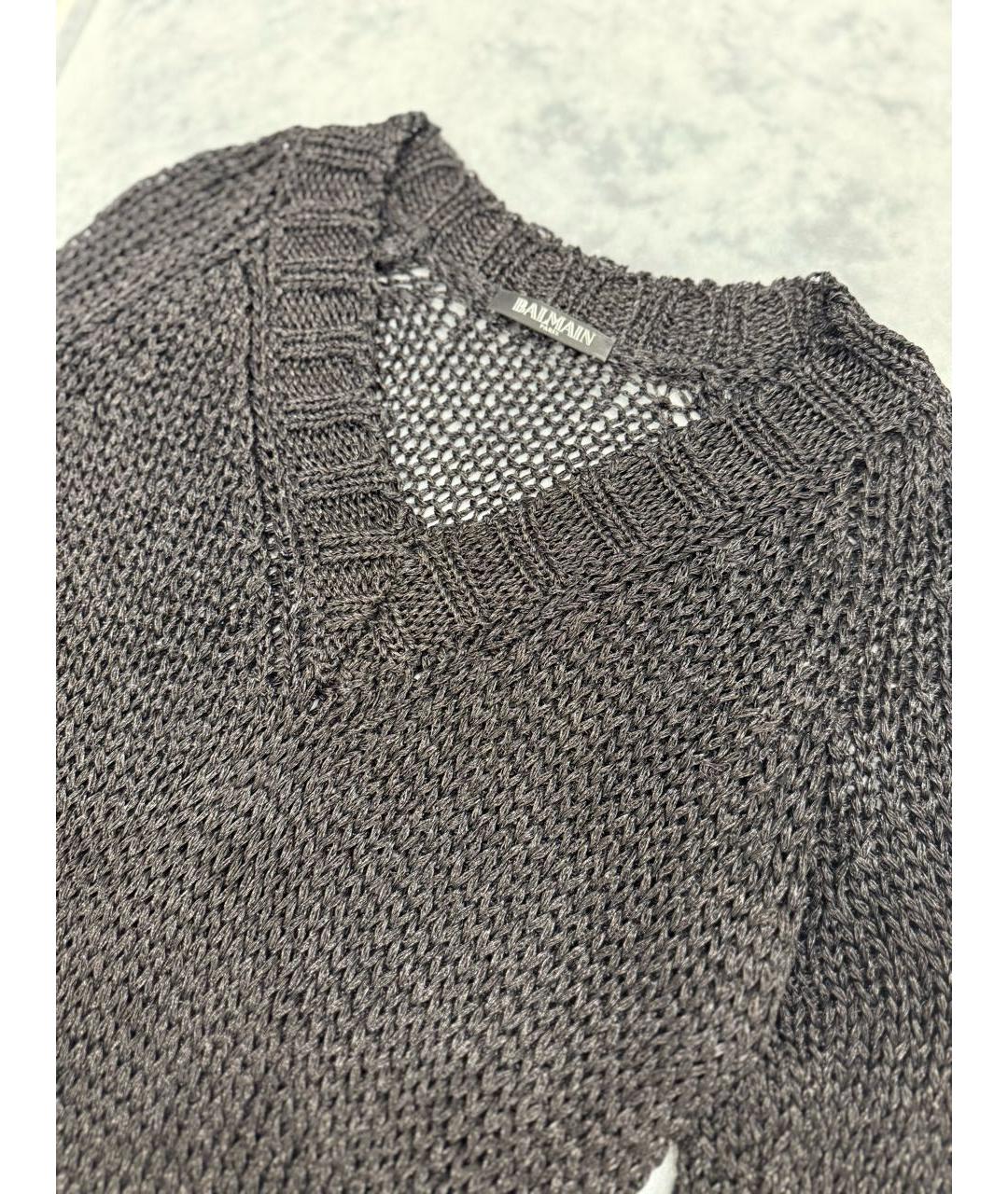 BALMAIN Черный вискозный джемпер / свитер, фото 7