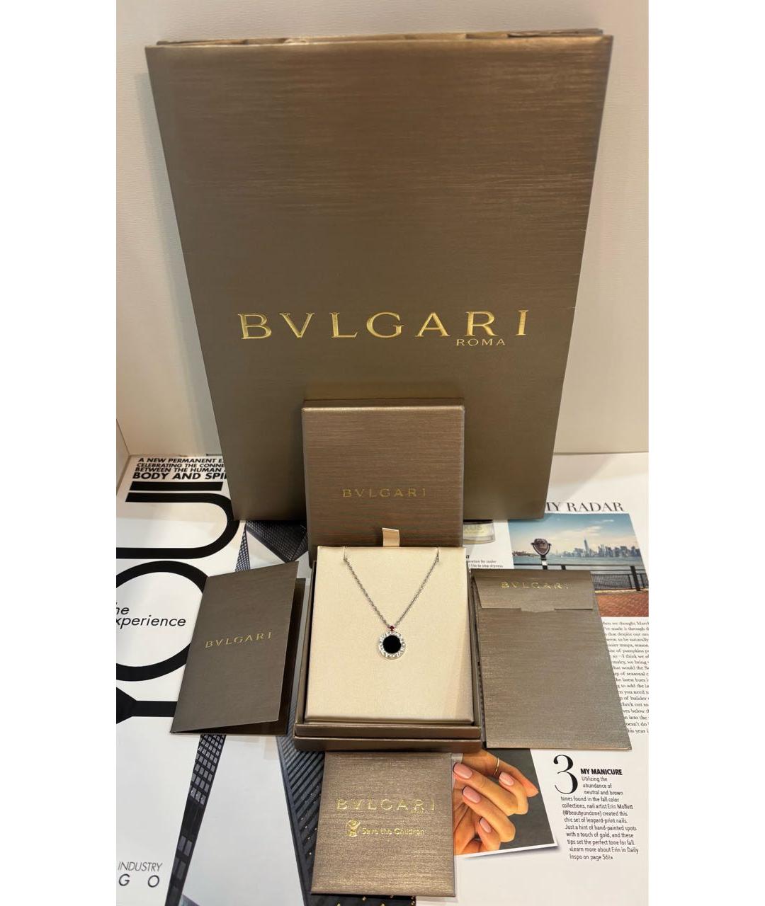 BVLGARI Черное серебряное колье, фото 2