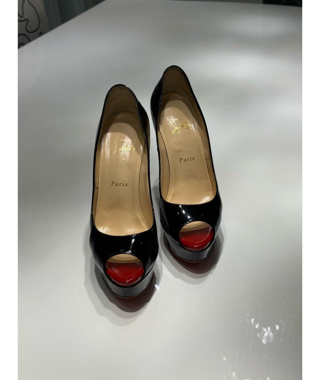 CHRISTIAN LOUBOUTIN Черные туфли из лакированной кожи, фото 2