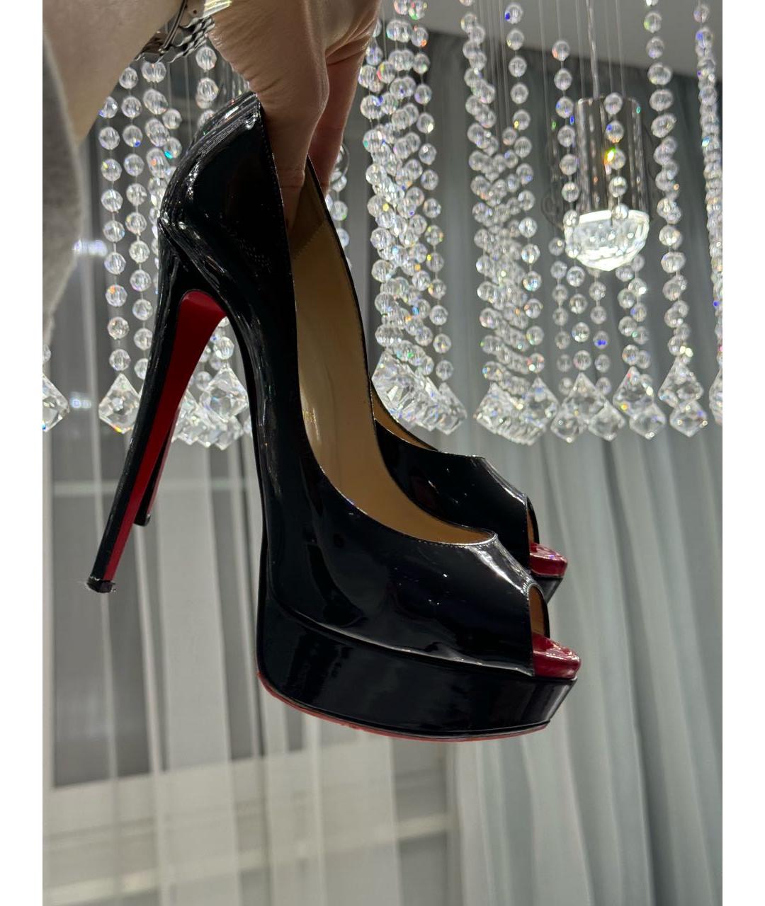 CHRISTIAN LOUBOUTIN Черные туфли из лакированной кожи, фото 7