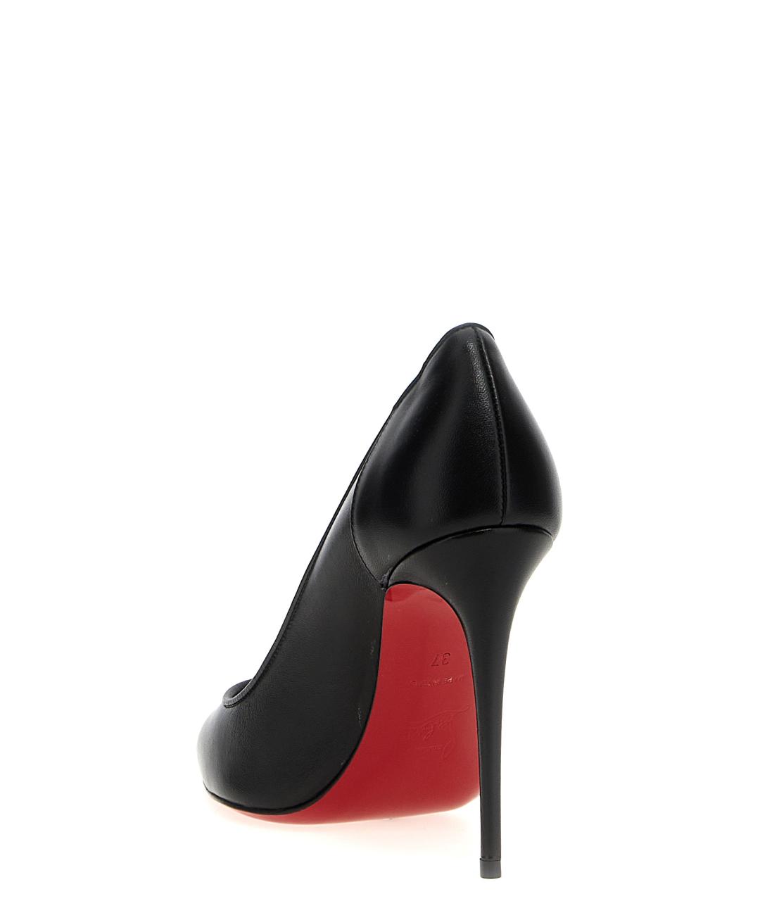 CHRISTIAN LOUBOUTIN Черные кожаные туфли, фото 3