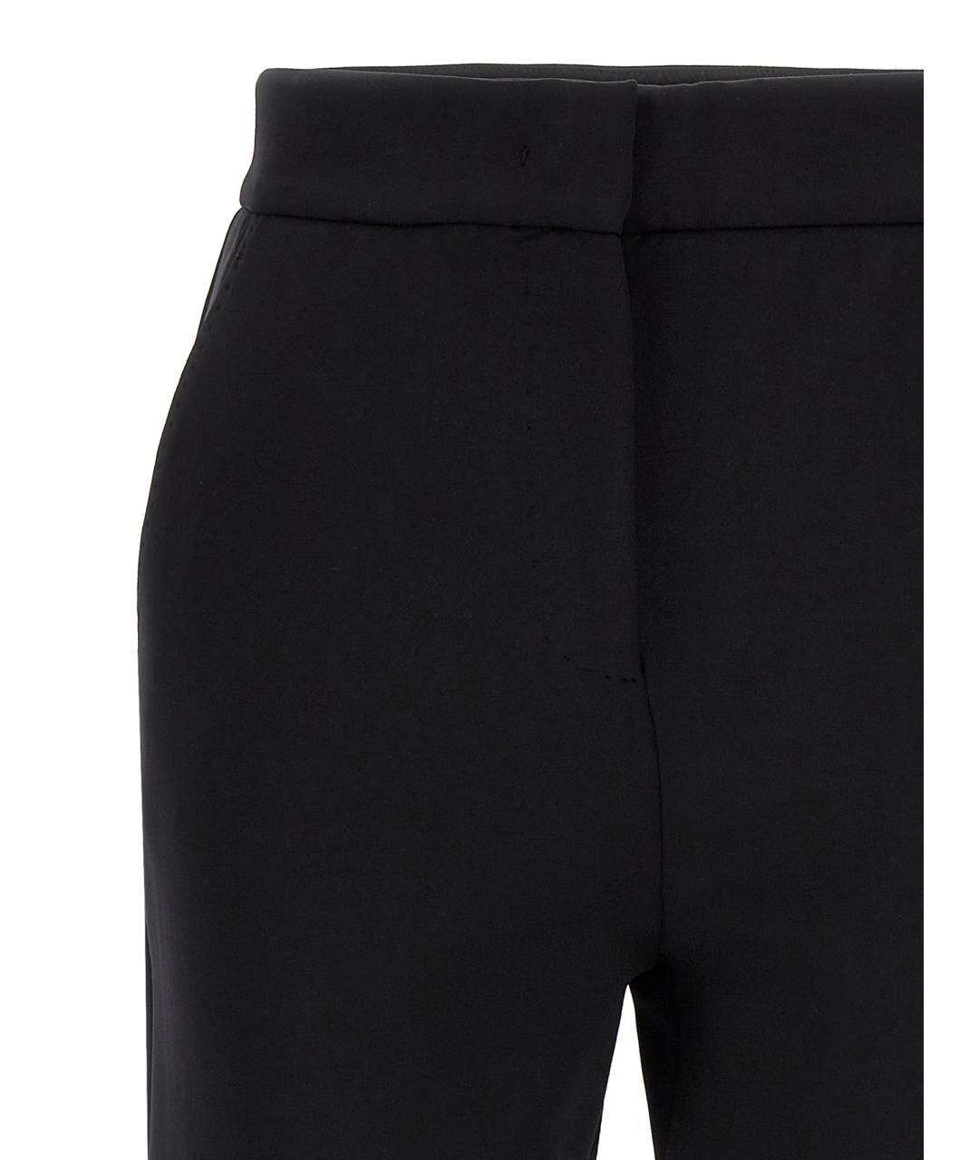 MAX MARA Черные полиамидовые прямые брюки, фото 3