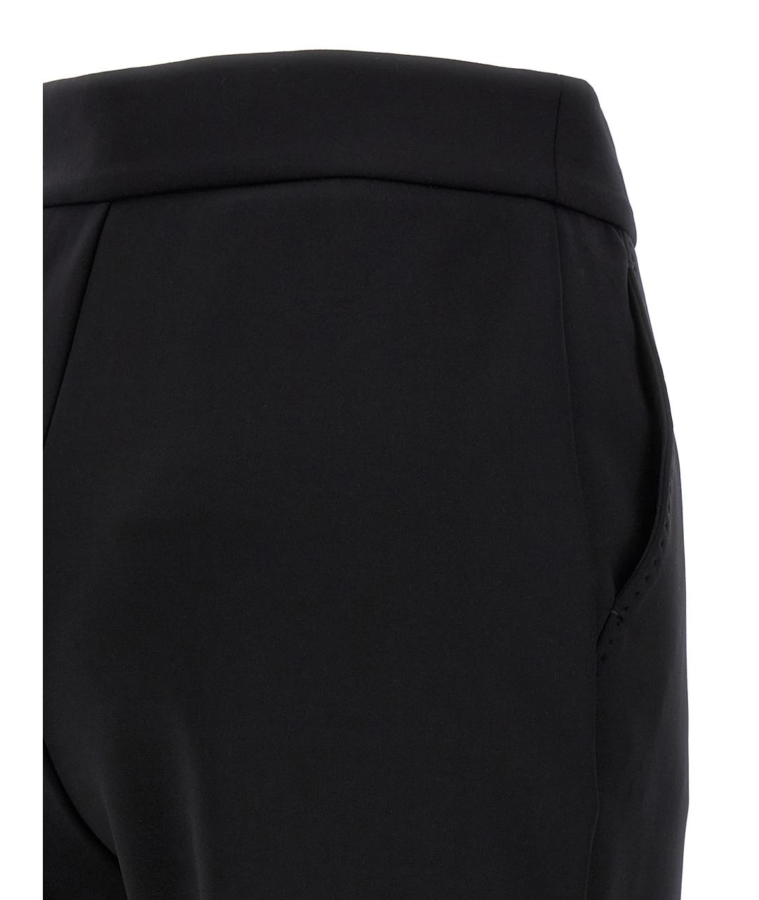 MAX MARA Черные полиамидовые прямые брюки, фото 4
