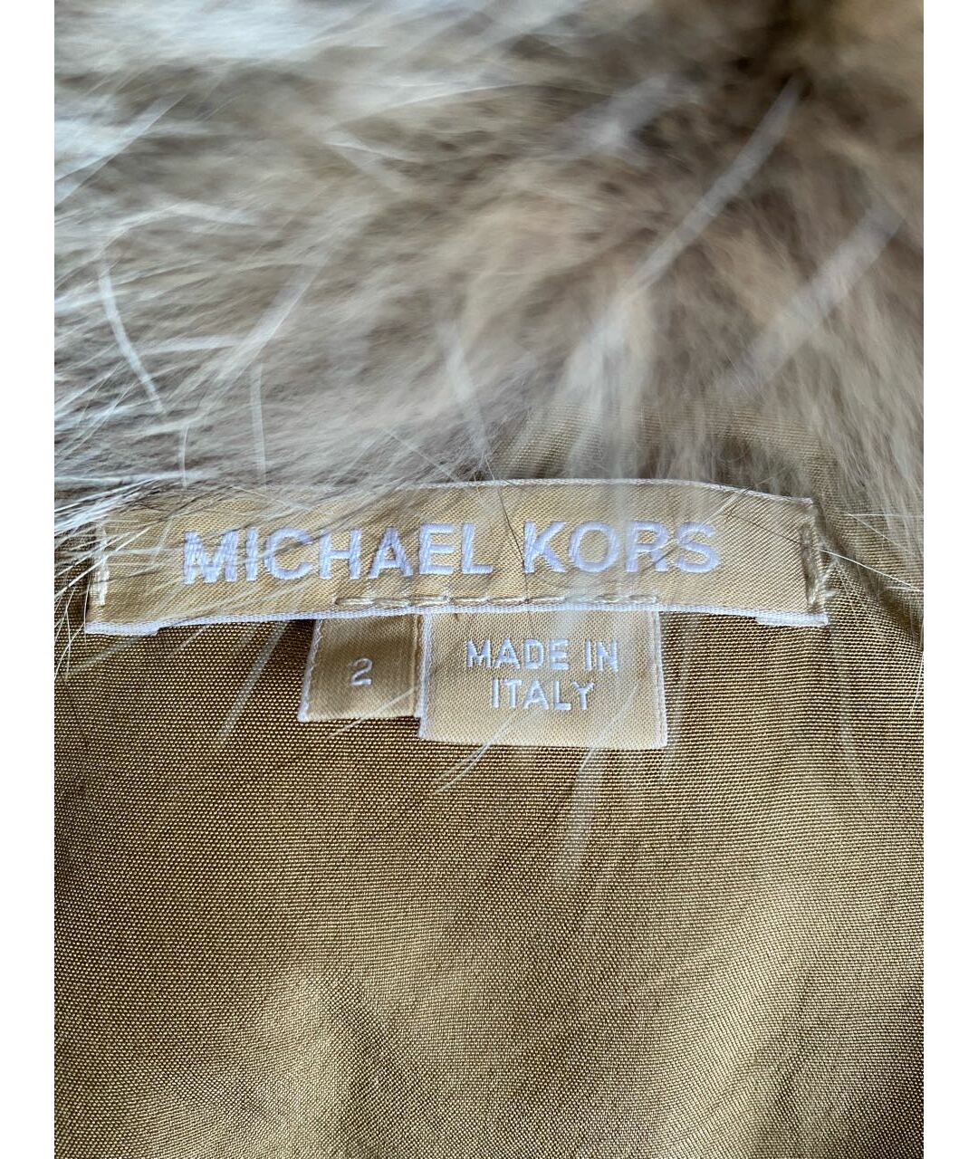 MICHAEL KORS Бежевая шелковая куртка, фото 4