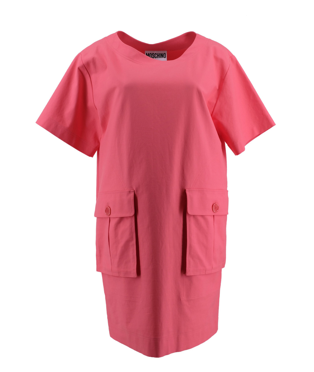 MOSCHINO Розовое хлопковое повседневное платье, фото 1