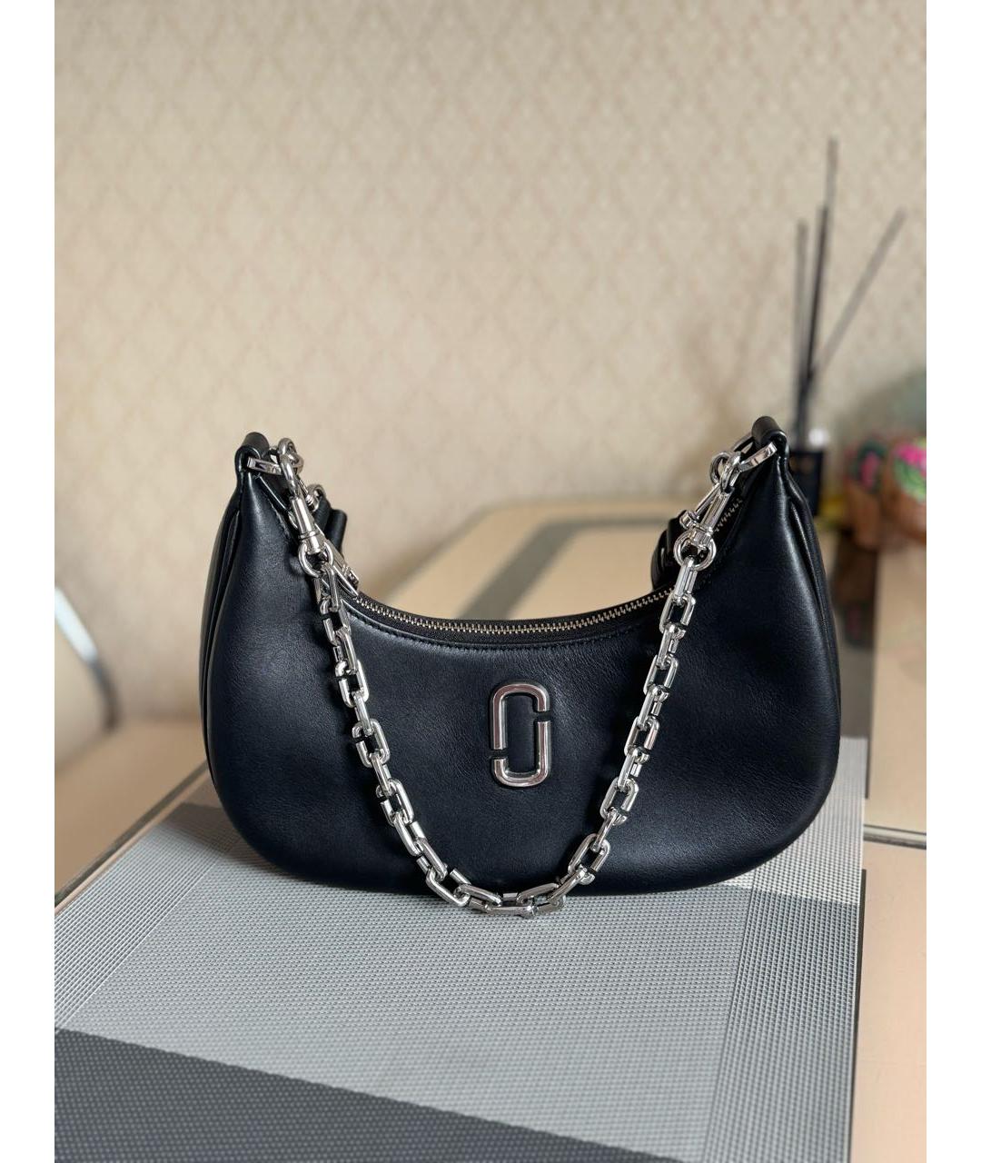 MARC JACOBS Черная кожаная сумка с короткими ручками, фото 7