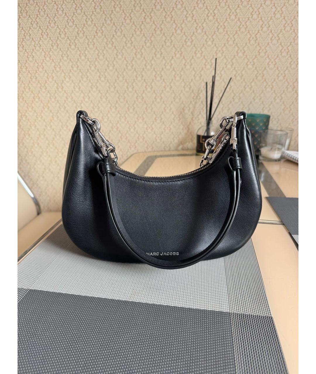 MARC JACOBS Черная кожаная сумка с короткими ручками, фото 3